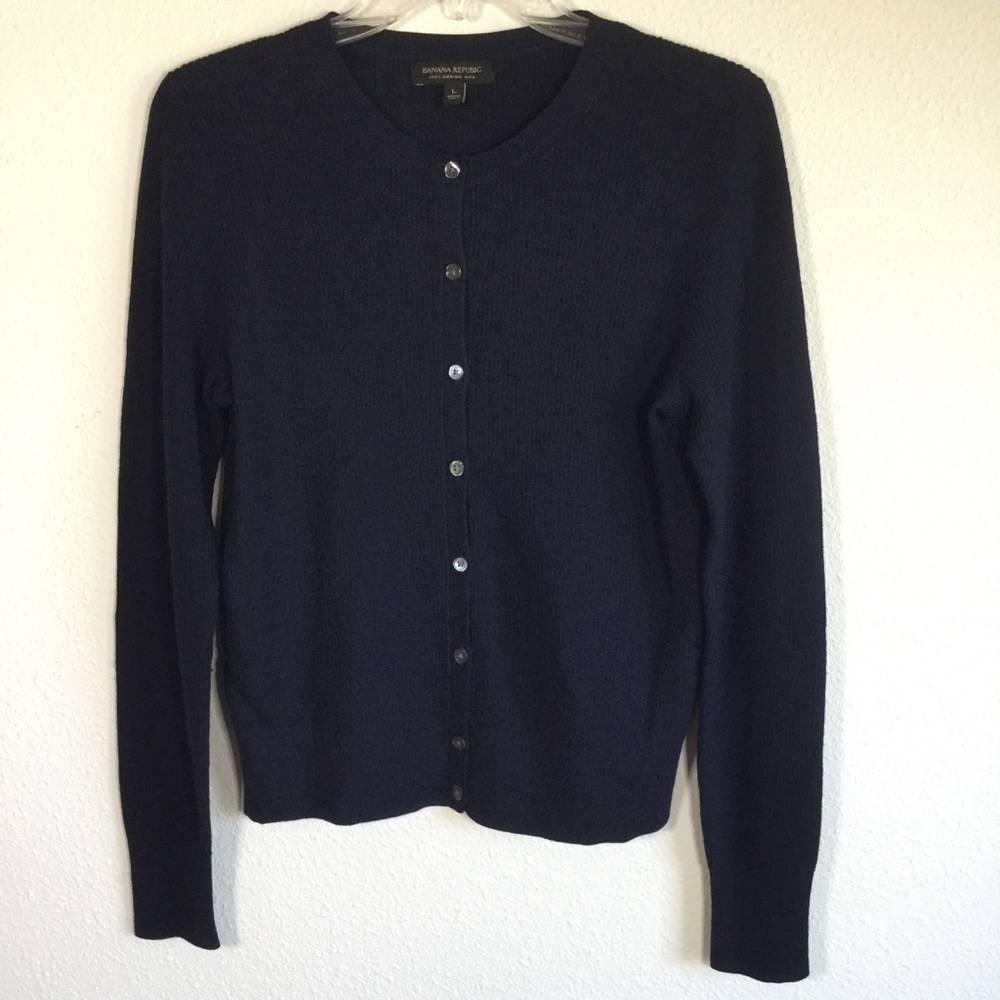Banana republic merino wool cardigan size large.